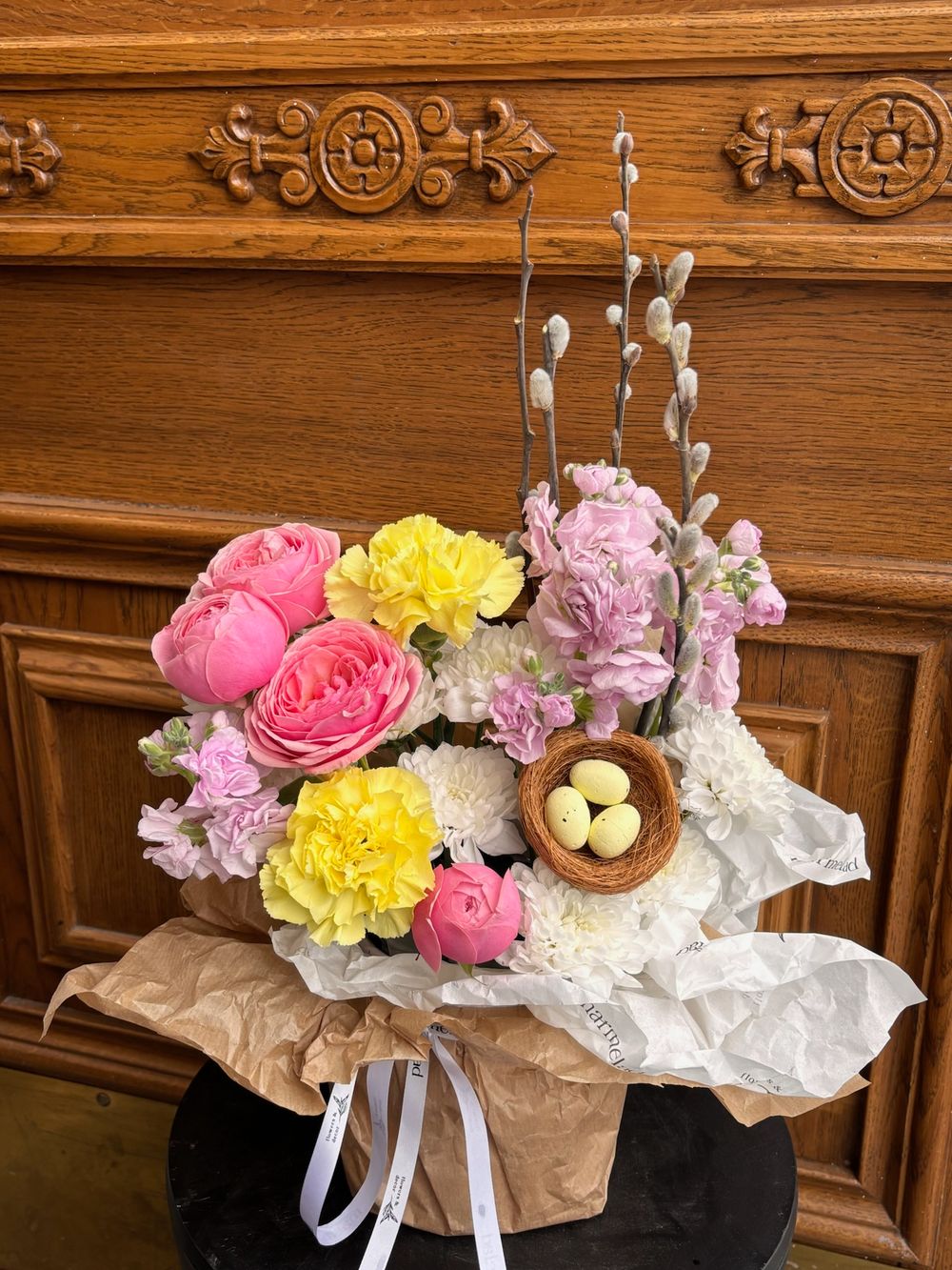 Цветочная коробка пасхальная