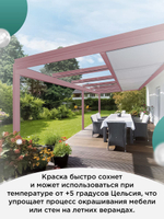 Краска для мебели, дерева и пластика матовая без запаха Гумвнутрянка палисандр 1 литр.