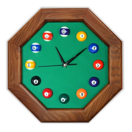 Часы 8 граней ясень/сукно (№4,Manchester 45 Yellow green ш1,98м)