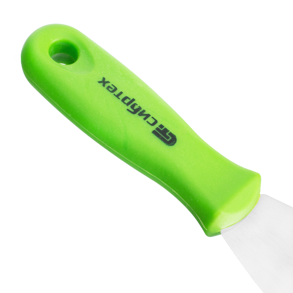 Шпательная лопатка из нержавеющей стали, 60 мм, пластмассовая ручка Сибртех