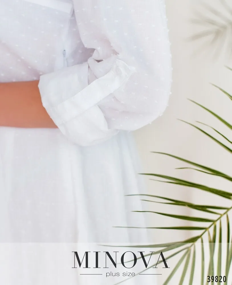 Платье 3151B-белый Minova