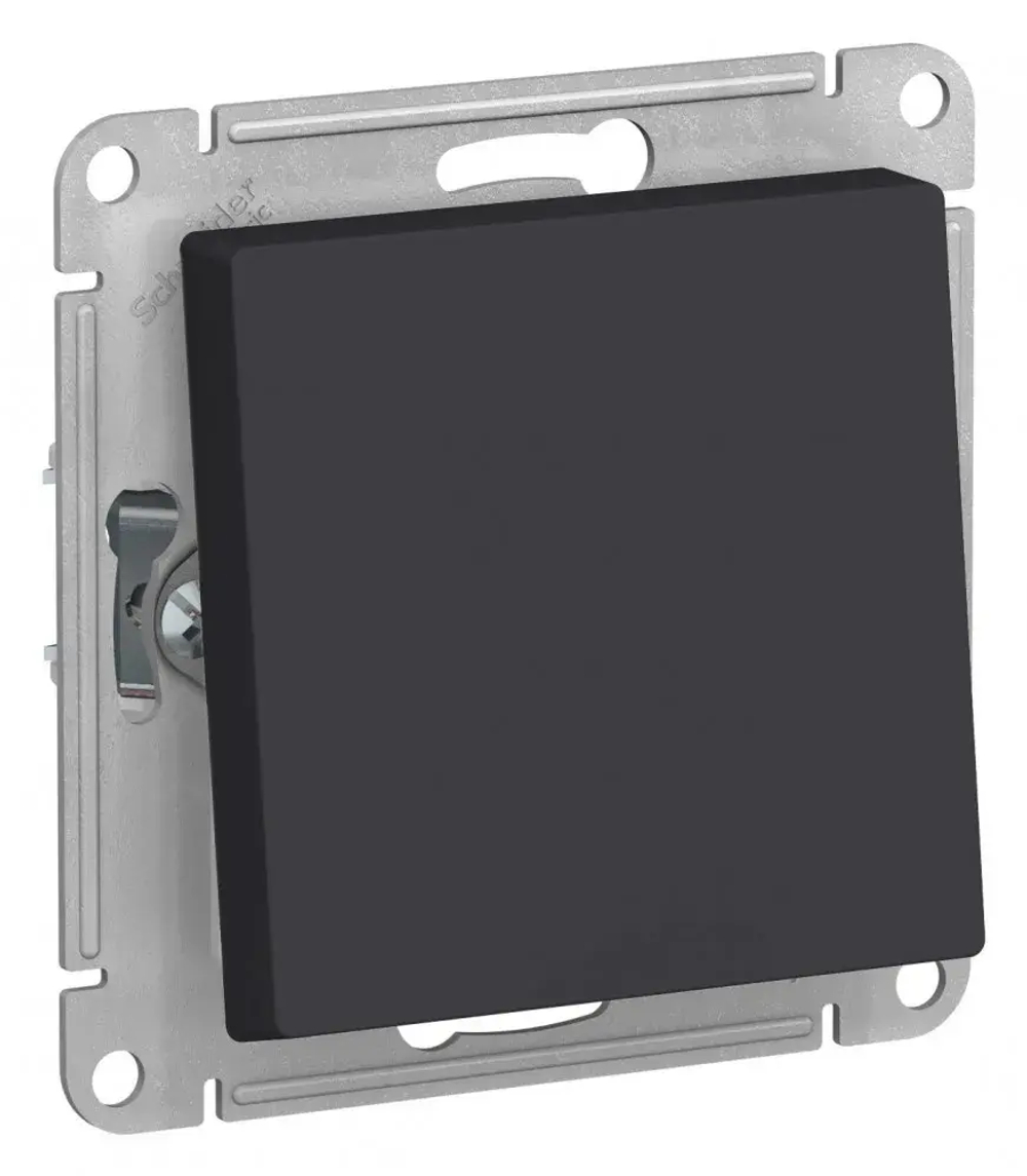 ATLASDESIGN AQUA 1-клавишный ПЕРЕКЛЮЧАТЕЛЬ, IP44, сх.6, 10АХ, механизм, КАРБОН