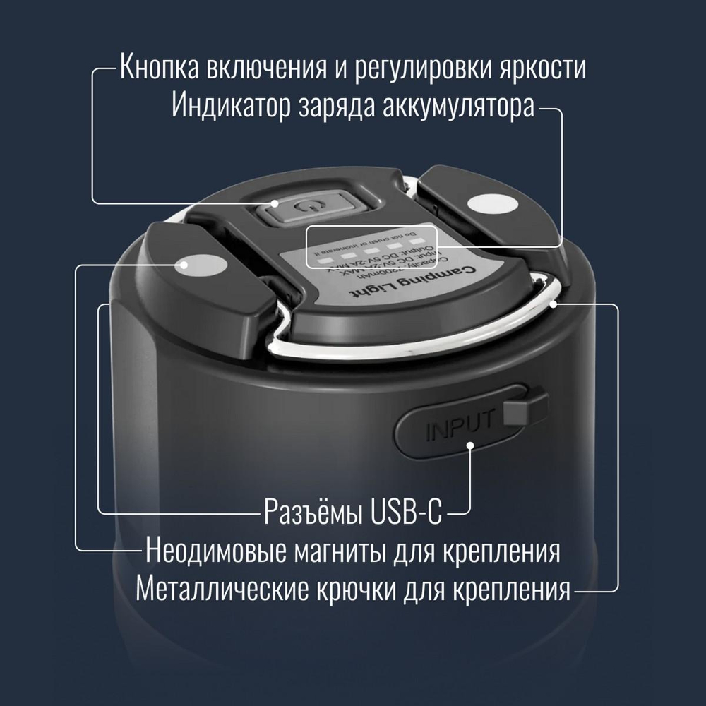 LED-лампа/фонарь/PowerBank 7200мАч EcoFlow Camping Light