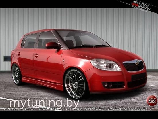 Накладки на пороги INFERNO для Skoda Fabia 2