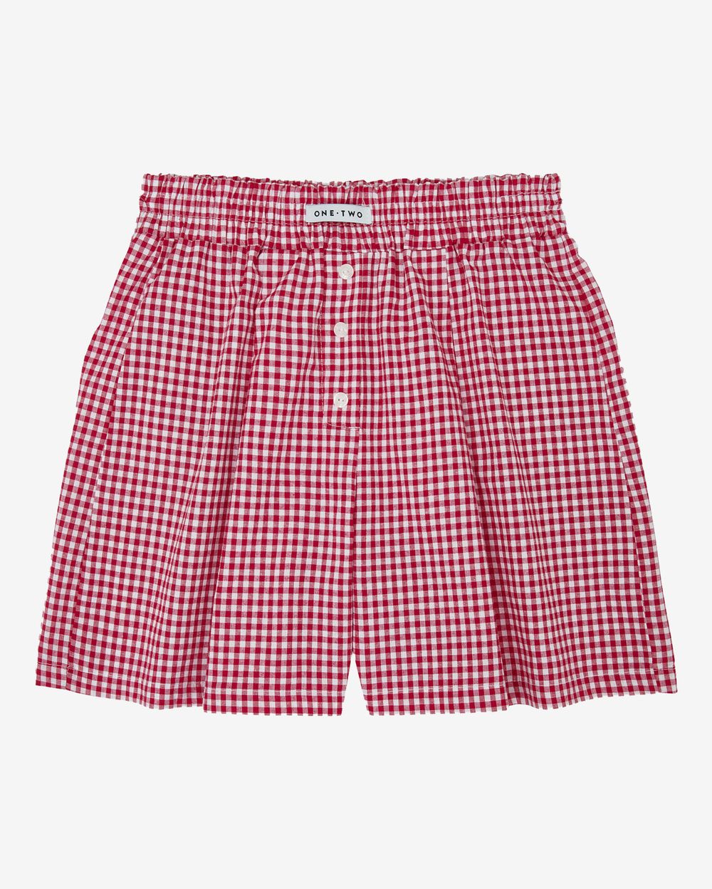 Шорты One Two Plaid Boxer красные