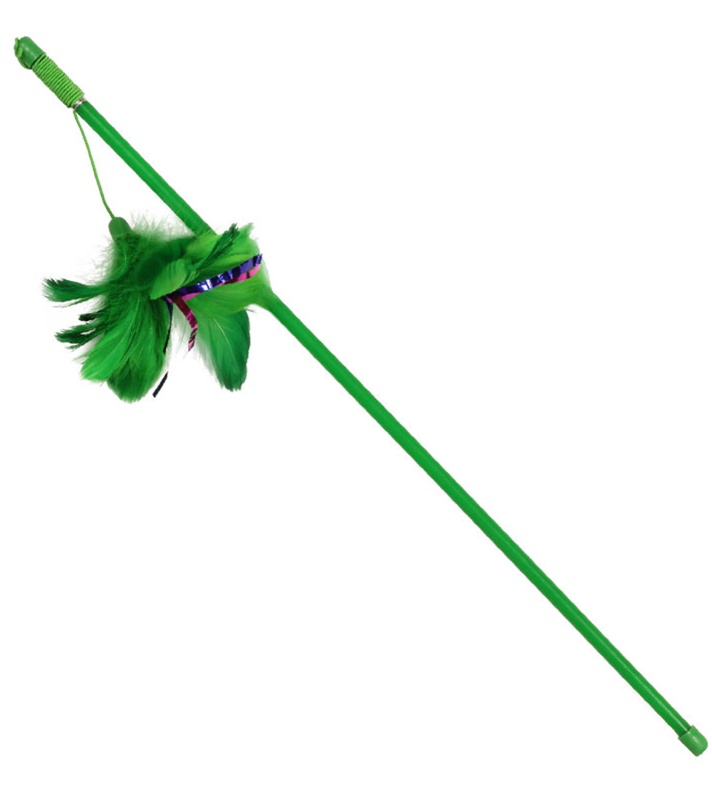 Игрушка-дразнилка для кошек "Зеленые перья", 100/500мм, Triol