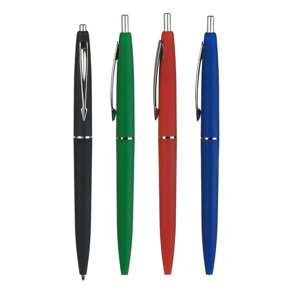 Ручка шариковая, автоматическая, Basir, синие чернила, 4 цвета корпуса, 60 шт