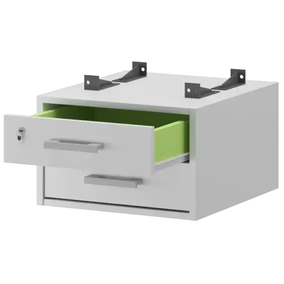 Тумба подвесная для столов на м/каркасе гл.600 мм АМТ2-02М.60  432x470x296 Арго-М