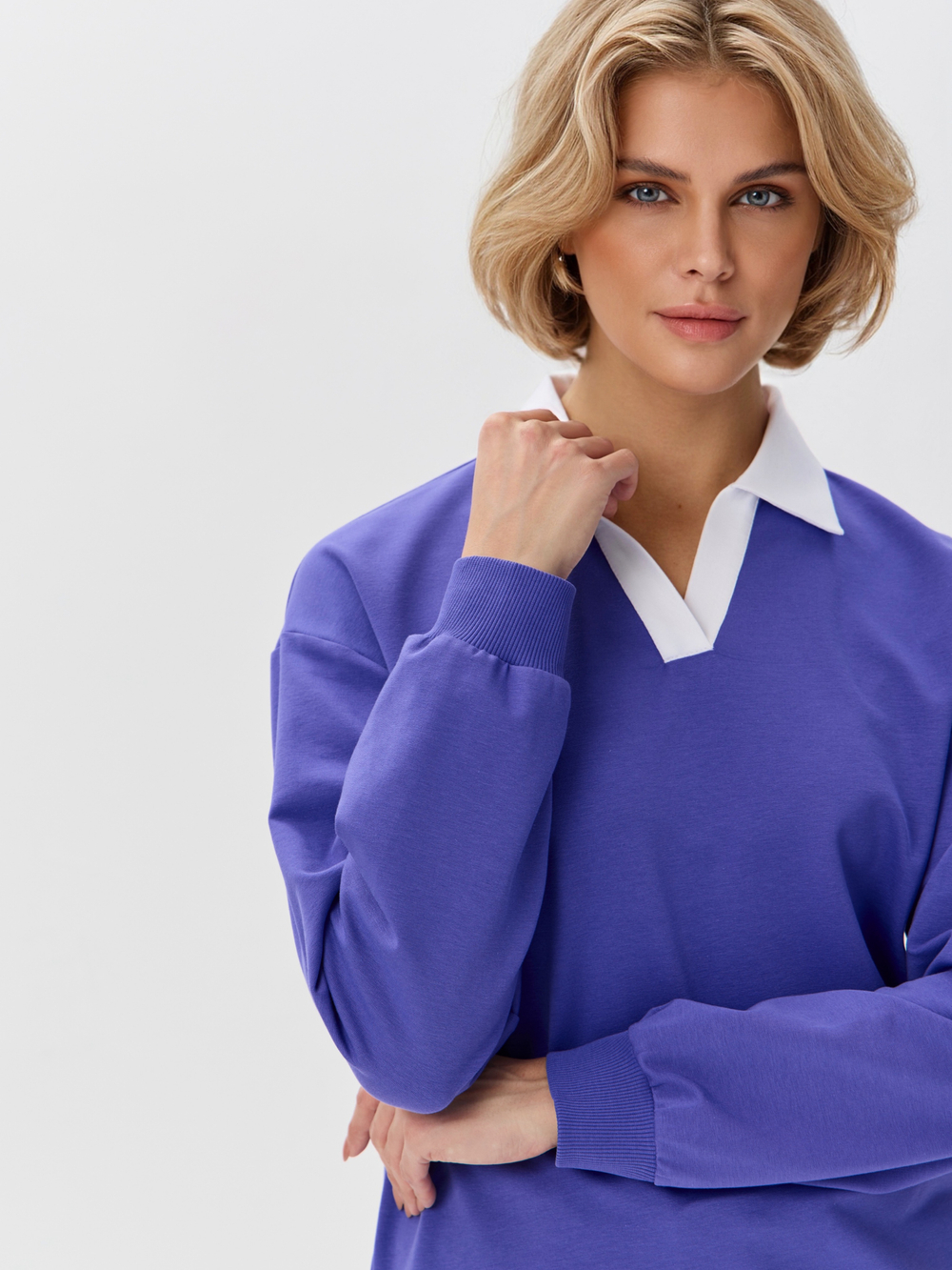 Джемпер с воротником поло