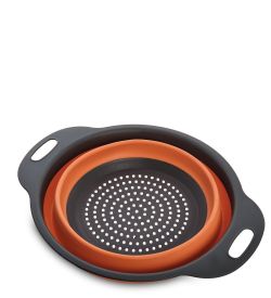 ЯЛ-06-24/4 Дуршлаг складной круглый малый оранжевый