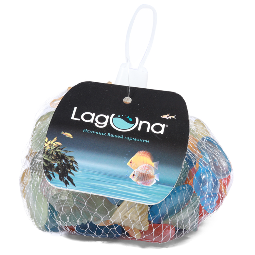 Ракушки светящиеся пластиковые, разноцветные, (сетка 100шт), laguna