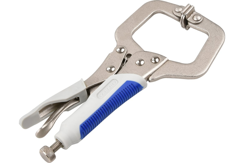 Ручной зажим с С-образными губками и фиксатором 175мм 40426