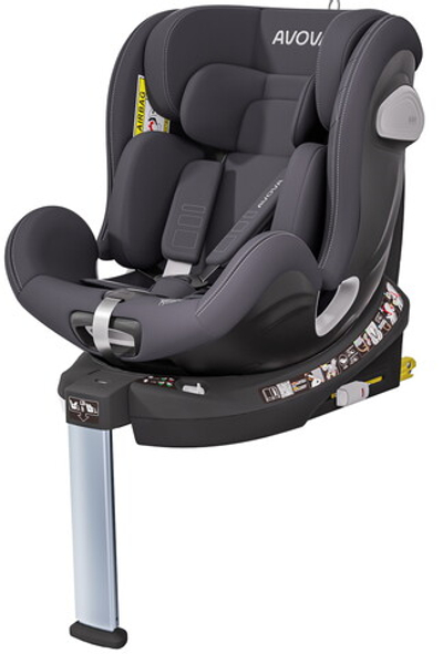 Автокресло Avova Swan Fix i-Size 0-1-2 (40-125 см, 0-25 кг) Koala Grey, темно-серый