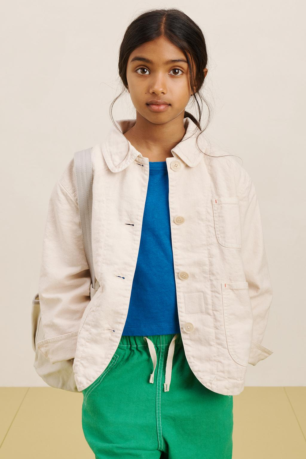 ZARA КУРТКА ИЗ СМЕСОВОГО ЛЬНА, ЭКРЮ/БЕЛЫЙ