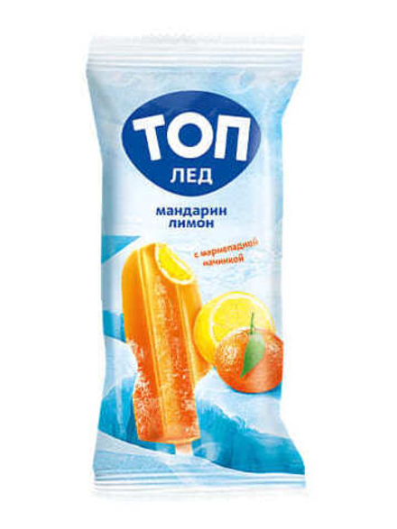 Мороженое фруктовый лед "ТОП" Мандарин-лимон 70г. Юкки