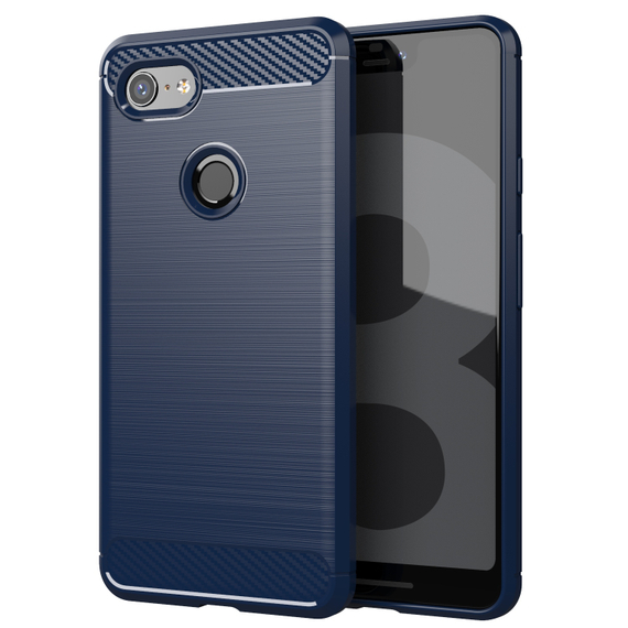 Чехол на Google Pixel 3 XL цвет Blue (синий), серия Carbon от Caseport