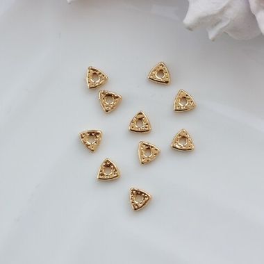 Бусина разделитель (спейсер) треугольные, 6*2 мм, позолота, 10 штук, Р038