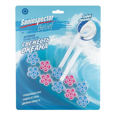 Набор из 2 сменных блоков для унитаза San Inspector BELIEF «Свежесть океана»
