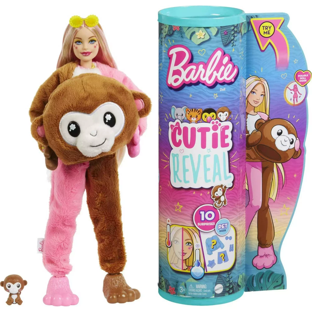 Кукла Barbie Cutie Reveal Jungle Monkey