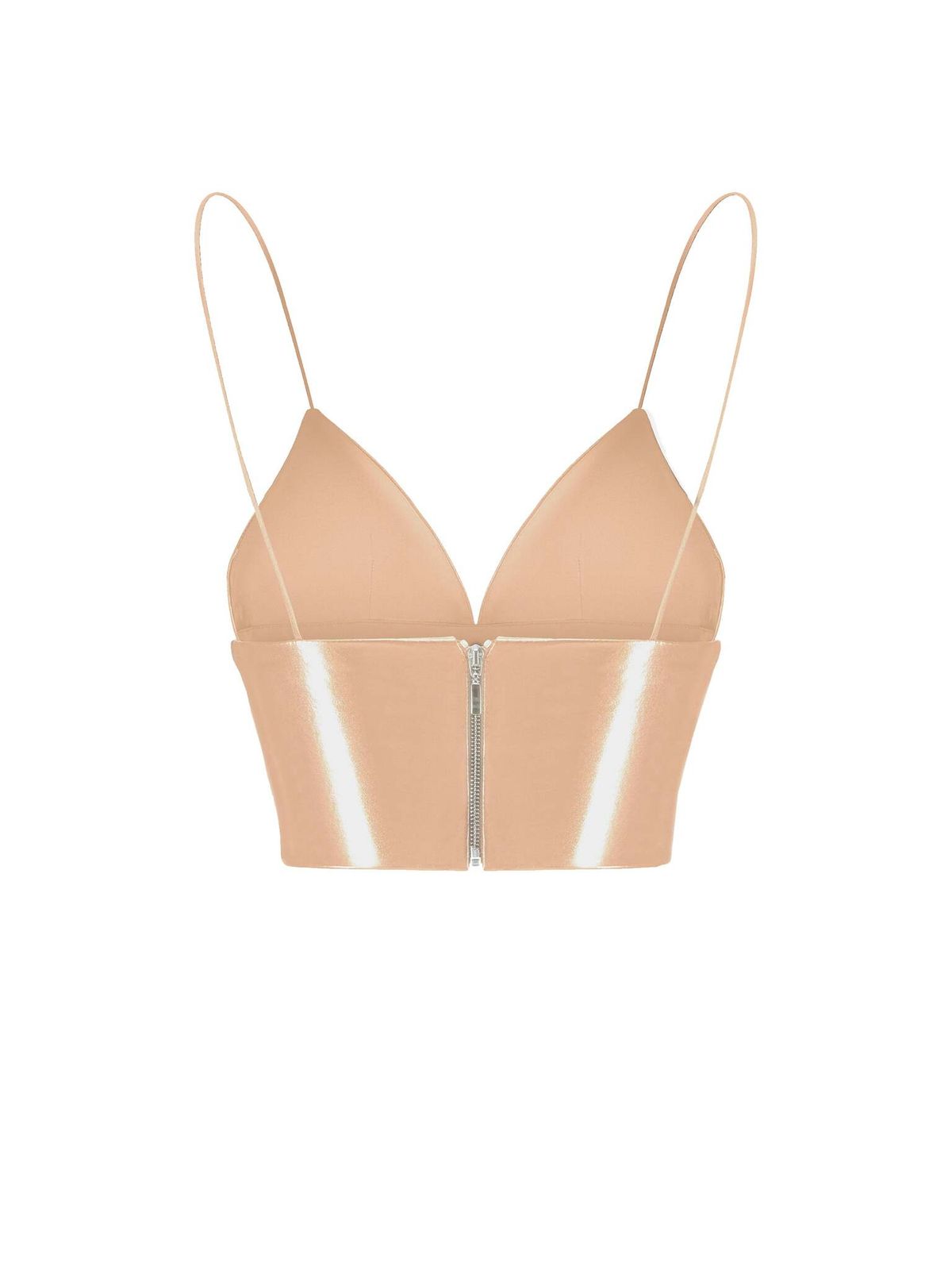 Укороченный топ-бюстье из лаке