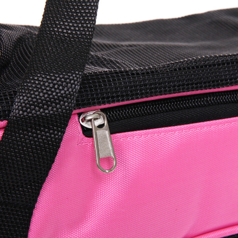 Сумка - переноска для животных «ЛЮБИМЫЙ БРО», цвет розовый, размер М, 46*24*25см/до 7кг (Пакет и Лейбл)