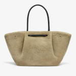 Сумка DeMellier The New York Beige Shearling & Black Smooth