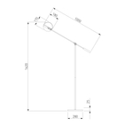 Напольный светильник 01143/1 черный/золото