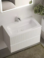 Тумба подвесная SANCOS Snob R 790х445х500, c двумя ящиками оснащенными доводчиками, Bianco, арт.SNR80W