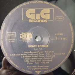 Винтажная виниловая пластинка LP Falco Junge Roemer (Germany 1984)