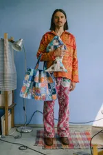 Сумка Soeurs Patches Tote синяя