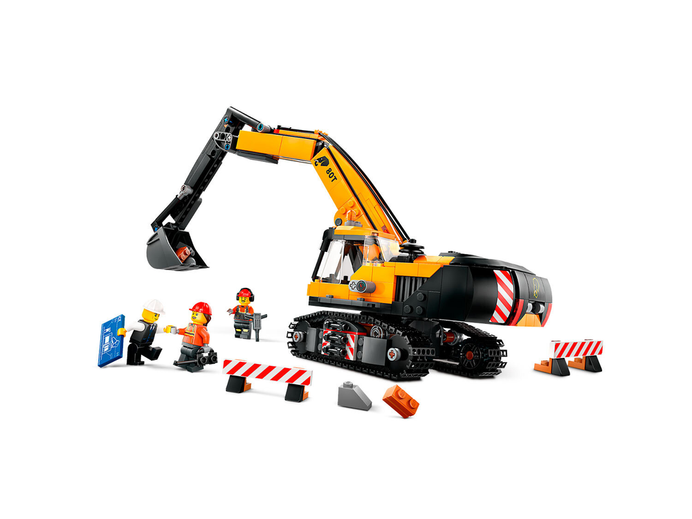 LEGO City 60420 «Жёлтый строительный экскаватор» — техника для работ на стройке