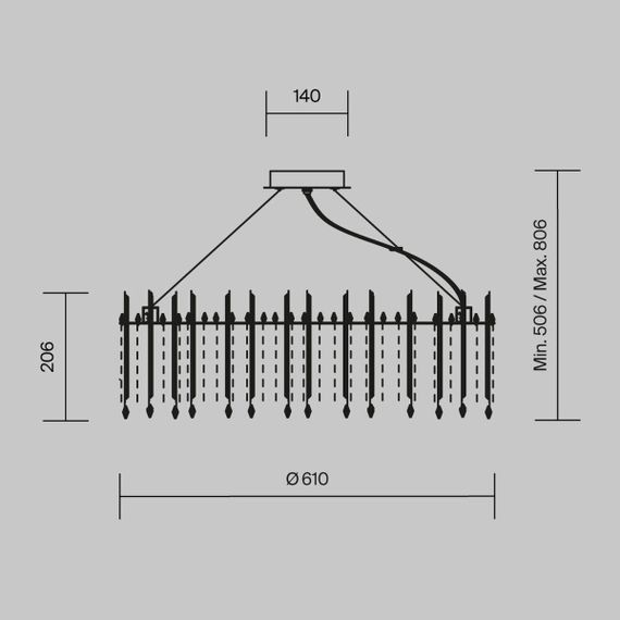 Подвесная люстра Maytoni Rocio MOD036PL-12N