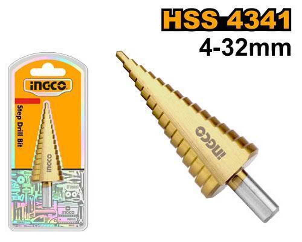Сверло ступенчатое INGCO AKSDS43233 INDUSTRIAL 4-32 мм