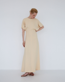 Платье приталенное из вискозы Стелла Маккартни сливочный