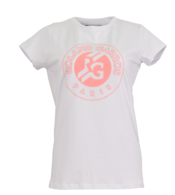 Женская теннисная футболка Roland Garros 2025 Big Logo - white