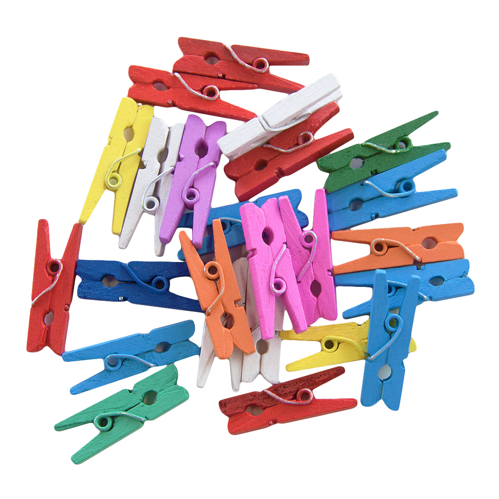 Декоративные прищепки, 2,5 см. Ассорти, 24 шт.