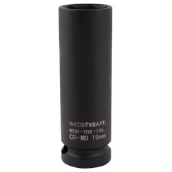 WDK-702-19L Головка торцевая ударная глубокая тонкостенная 1/2", 6 граней, 19 мм