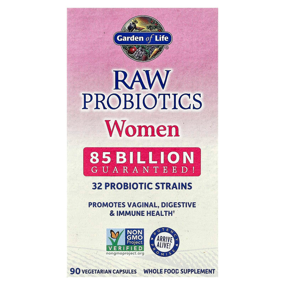Garden of Life, RAW Probiotics, для женщин, 85 млрд, 85 вегетарианских капсул