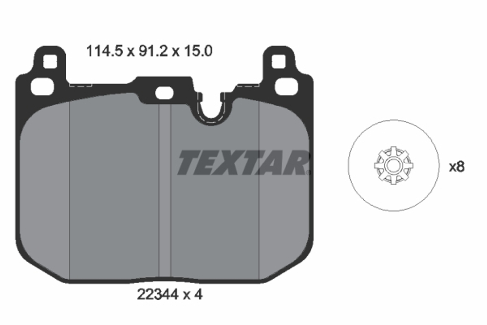 TEXTAR - 2234401-TET - Brake Pad Set, disc brake