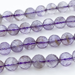 Аметист граненый, диаметр 8,4-8,6 мм, цена за 11 шт (1/4 нити)