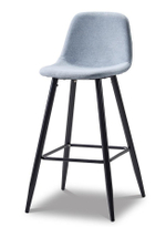 Барный стул 350B голубой/черный
