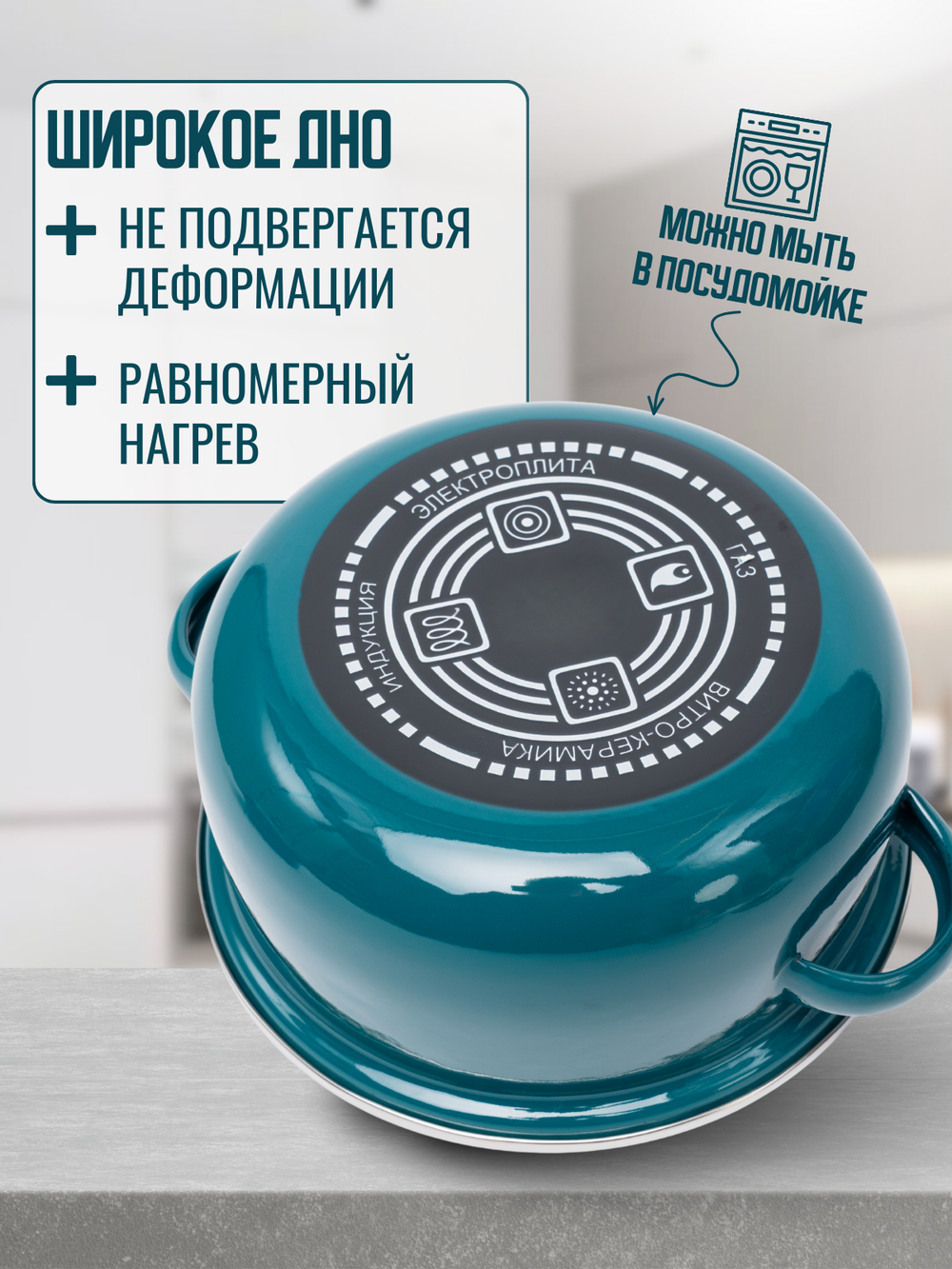 Набор кастрюль 5 шт Морской бриз