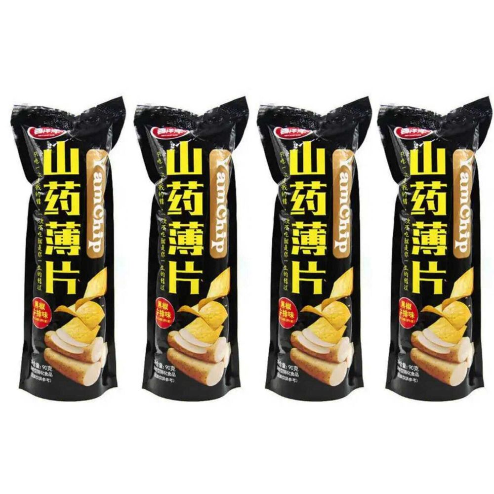 Чипсы из батата YamChip со вкусом соевого соуса, 90 г, 4 шт
