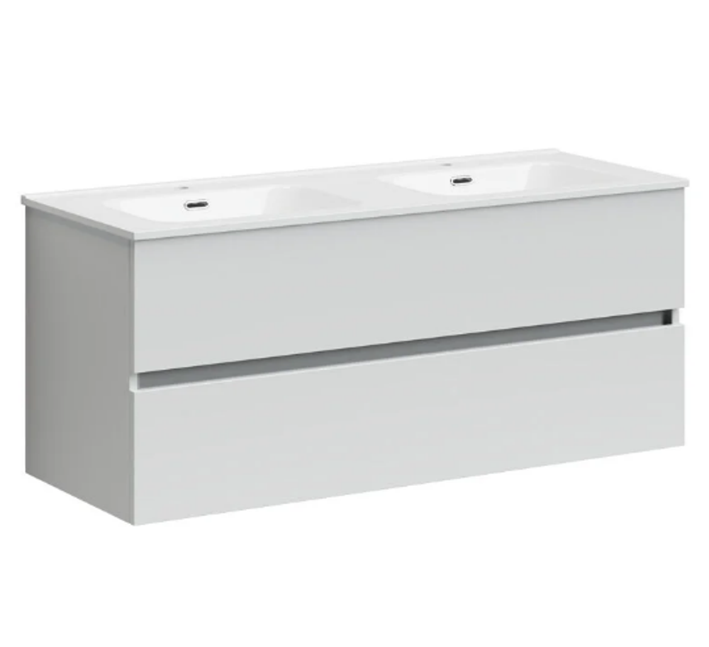 UR120-2W Тумба SANCOS подвесная URBAN 2я 120 бел.глянец