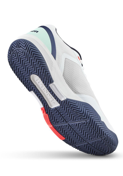 Мужские кроссовки теннисные Wilson Court Glide - white/bay/fiery coral