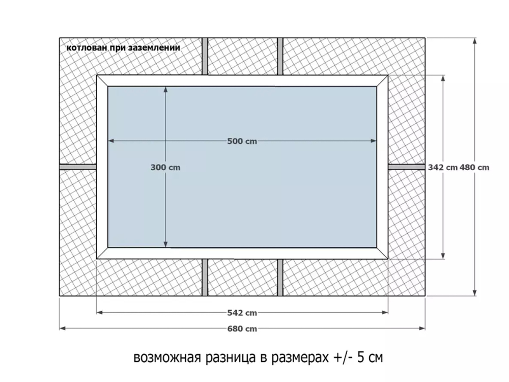 Морозоустойчивый сборный бассейн 5,0 х 3,0 м "Китой" прямоугольный