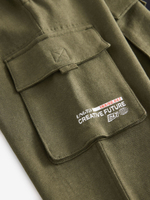 Футболка и брюки карго в комплекте для мальчика Next B84-555, Черный, Хаки