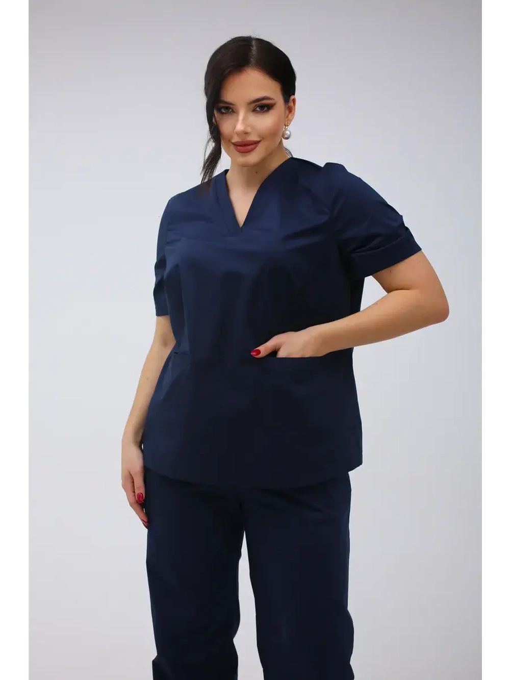 Медицинский костюм с брюками стрейч