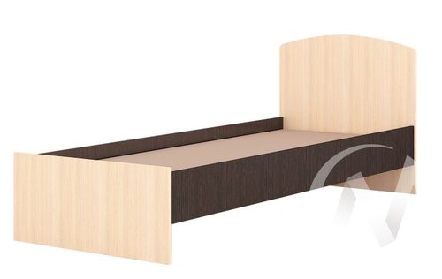 Кровать 0;9м Спальня Ненси-1 (венге/дуб молочный)