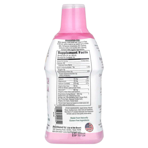 Lily of the Desert, Aloe Herbal, средство для желудка, свежая мята, 960 мл (32 жидк. унц.)